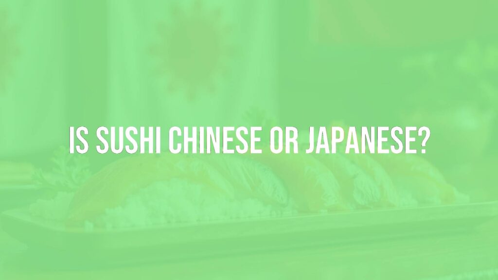 Sushi platter on a wooden table, with fresh fish and rice, Japanese and Chinese flags in the background, warm lighting, realistic.