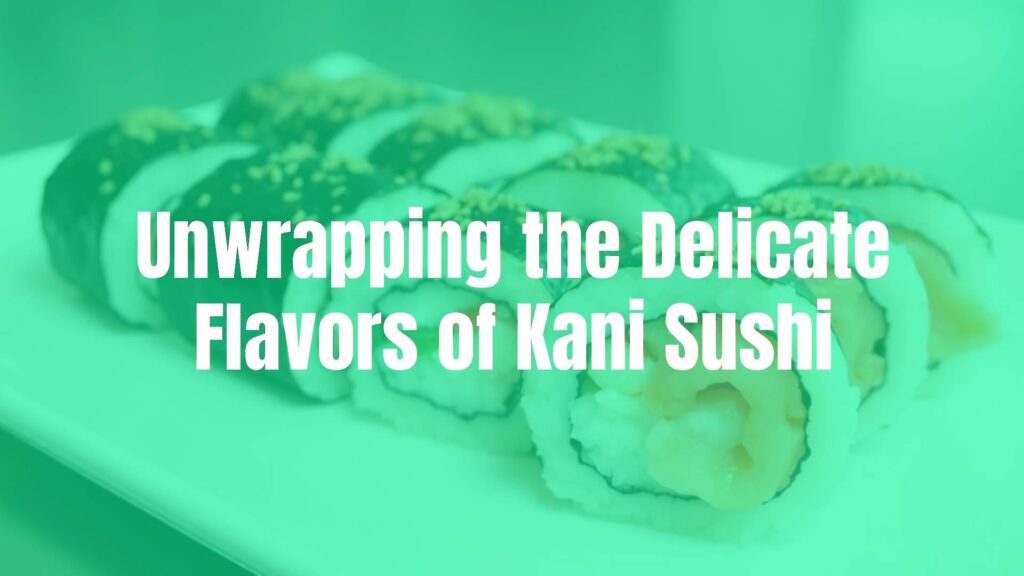 Delicious kani sushi rolls with crab meat, nori seaweed, and seasoned rice, beautifully arranged on a plate, soft lighting, realistic.