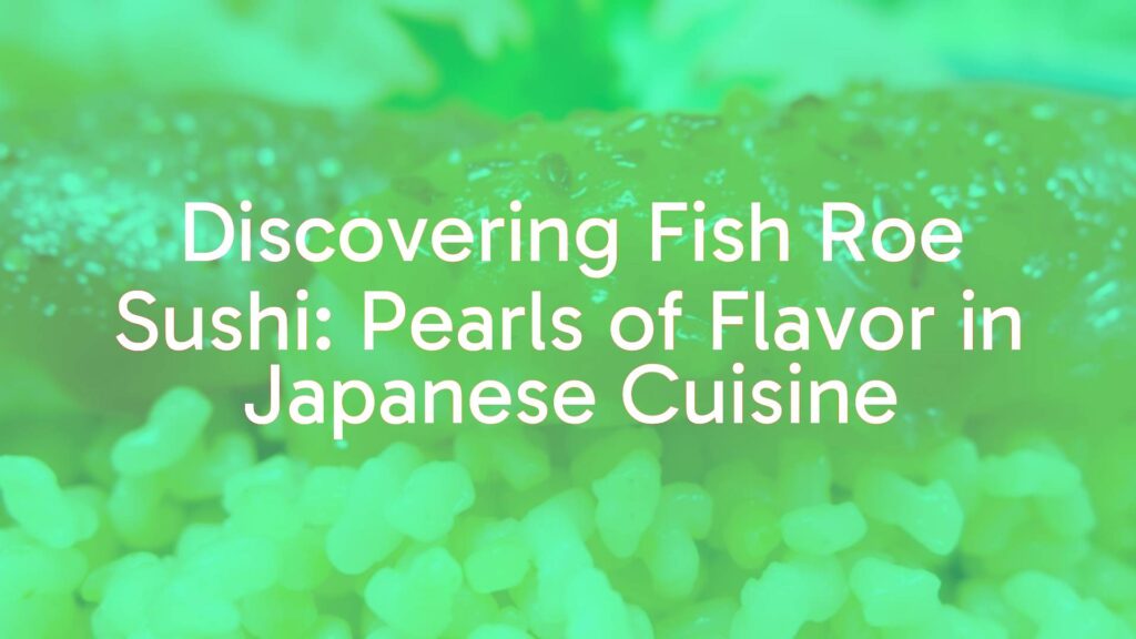 Close-up of colorful fish roe sushi on rice, glistening and fresh, vibrant orange and red hues, Japanese cuisine, realistic.