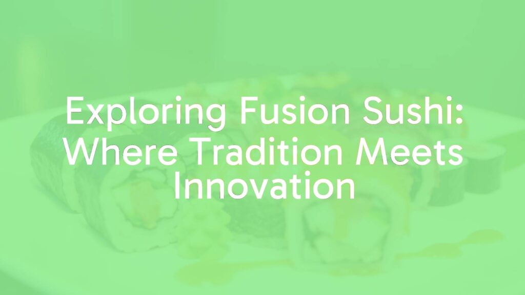 Colorful fusion sushi rolls on a modern plate, blending traditional Japanese ingredients with global flavors, artistic presentation, vibrant.